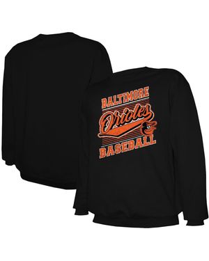 Stitches Baltimore Orioles Lightweight Crew Sweatshirt - Black