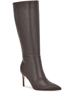 Nine West Cook Tall Stiletto Dress Boots - Brown