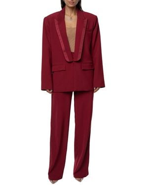 JLUXLABEL Suite Life Woven Blazer - Red