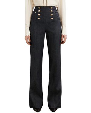 Reiss Skylar High-rise Flare Jeans - Blue
