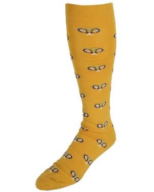 Trafalgar See You At The Club Racquet Ball Over The Calf Novelty Dress Sock (1 Pair) - Metallic