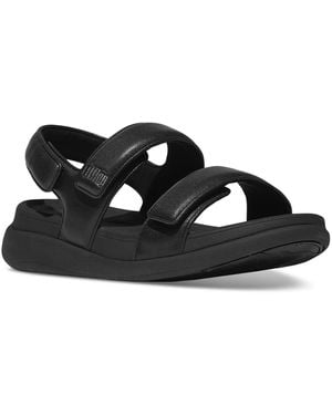 Fitflop F-mode Go Adjustable Flatform Backstrap Sandals - Black