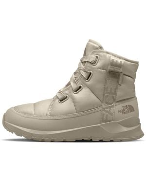 The North Face Thermoball Luxe Waterproof Round Toe Booties - Natural
