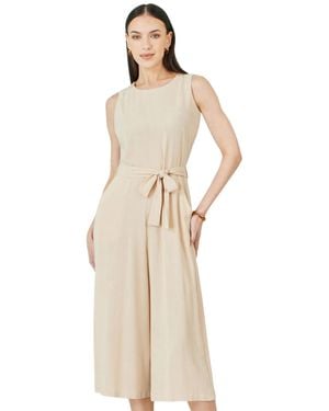 Yumi' Viscose Culotte Jumpsuit - Natural