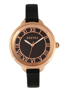 Bertha Quartz Madison Collection And Rose Gold Leather Watch 36mm - Metallic