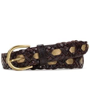 Patricia Nash Coredo Single-pronge Buckle Belt - White