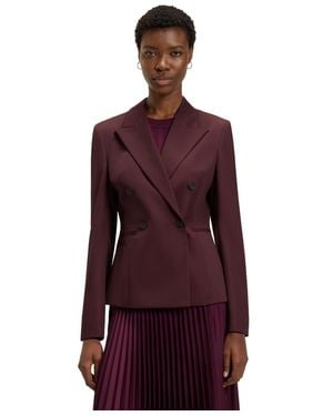 BOSS Boss By Virgin-wool Twill Regular-fit Blazer - Purple