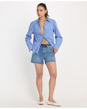 GOOD AMERICAN Mid-rise Belt Loop Shorts - Blue