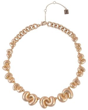 Laundry by Shelli Segal Tone Knotted Casting Collar Necklace Brass - Metallic