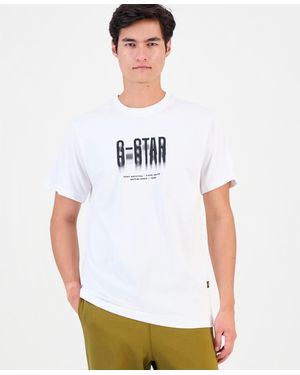 G-Star Fade Print Regular-fit Short-sleeve Cotton T-shirt - White