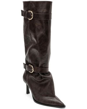 Prologue Shoes Marcella Stiletto Knee High Boot - Black