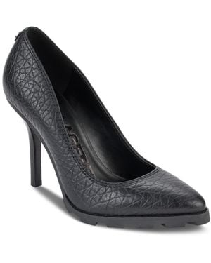 Karl Lagerfeld Madelyn Slip On Pointed Toe Lug Sole Pumps - Black