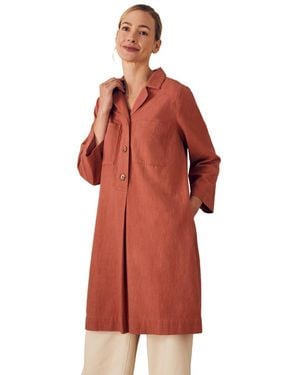 Celtic & Co. Placket Detail Knee Length Dress - Red