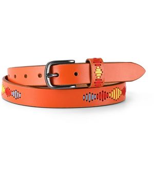 Old Trend Boho Spirit Leather Belt - Orange