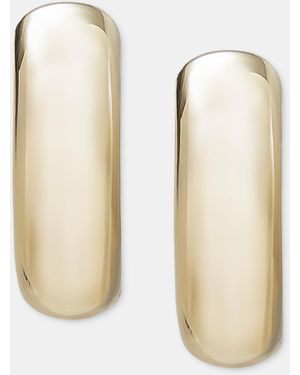 DKNY Small huggie Hoop Earrings - White