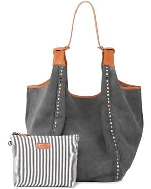 Old Trend Genuine Leather Rose Valley Hobo Bag - Gray