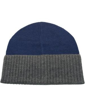 Portolano Folded Cuff Beanie Hat - Blue