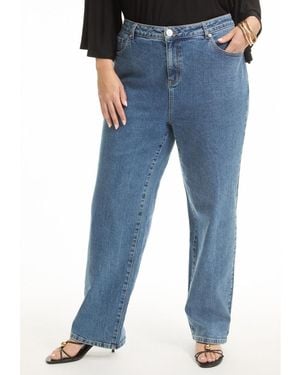 June + Vie June + Vie June + Vie June Fit High-rise Straight-leg Stretch Jeans - Blue