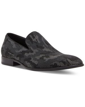 Steve Madden June Camo-print Smoking Slippers - Black