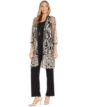 R & M Richards 3-pc. Embellished Jacket - Multicolor