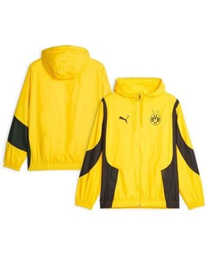 PUMA Borussia Dortmund 2023/24 Pre-match Anthem Full-zip Hoodie Jacket - Yellow
