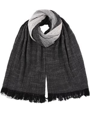 Ted Baker Textured Rib Fringed Scarf - Black