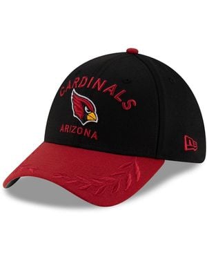 KTZ Black/cardinal Arizona Cardinals 2025 Nfl Draft 39thirty Flex Hat - Red