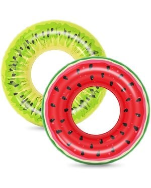 Gnuadz 2 Pack Inflatable Pool Floats Fruit Swim Rings S Kids - Pink