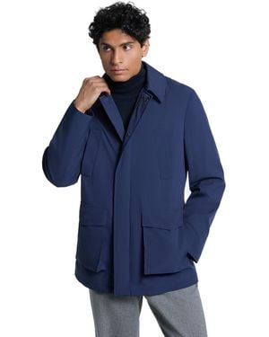 Ted Baker Short Modern-fit Rain Jacket - Blue