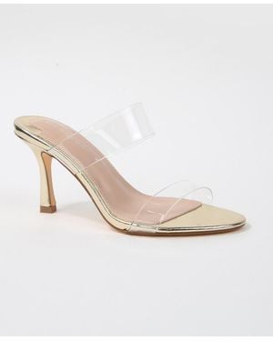 BERNESS Calia Clear Strap Heeled Slides - White