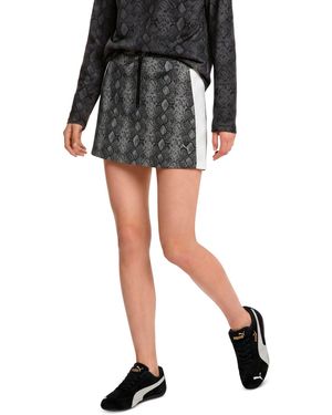 PUMA Snake Pack Snake-print Mini Skirt - Black