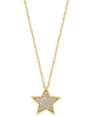 Effy Lab-grown Diamond Round Pendant (1/3 Ct. T.w. - Metallic