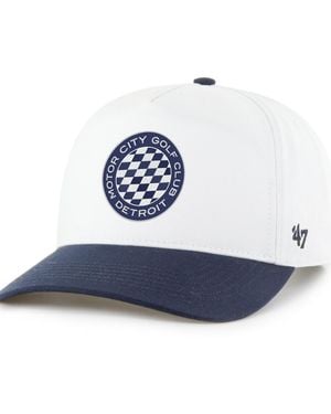 '47 White/navy Motor City Golf Club Hitch Adjustable Hat - Blue