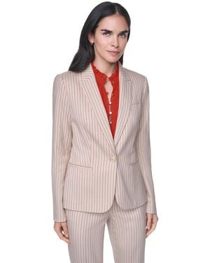 Tommy Hilfiger Pinstripe One-button Blazer - White