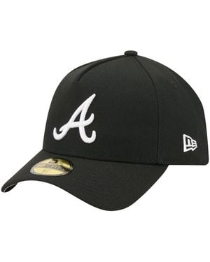 KTZ Atlanta Braves A-frame 59forty Fitted Hat - Black