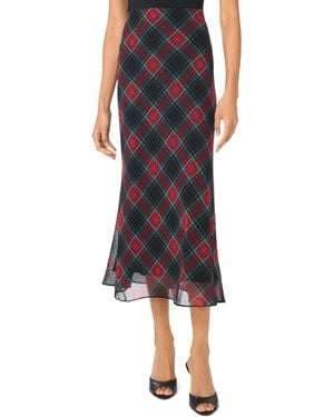 Vince Camuto Bias High-waisted A-line Midi Skirt - Black