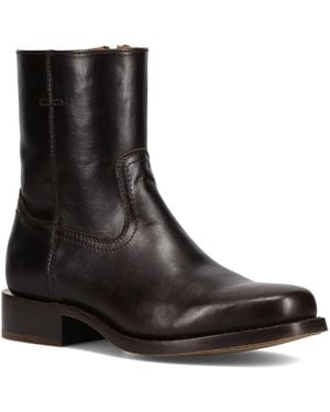 Frye Campus Inside Round-toe Ankle Boots - Black
