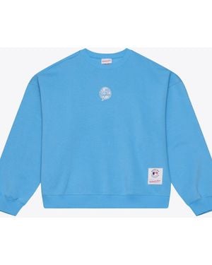Mitchell & Ness New York Yankees Insignia Fleece Pullover Crewneck Sweatshirt - Blue