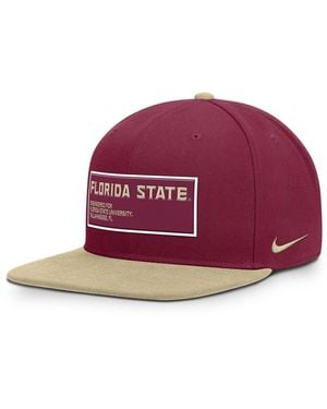 Nike Garnet/gold Florida State Seminoles 2025 On-field Patch Pro Dri-fit Snapback Hat - Red