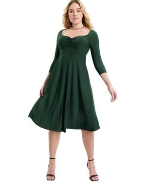 June + Vie June + Vie June + Vie Sweetheart Swing Dress - Green