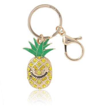 Juicy Couture Crystal Pineapple Keychain - Metallic