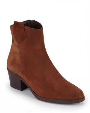 Menina Step River Suede Ankle Bootie - Brown