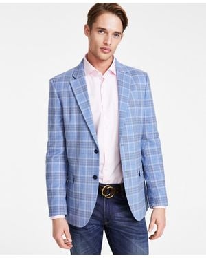 Nautica Modern-fit Stretch Plaid Sport Coat - Blue