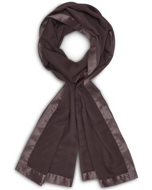 Calvin Klein Elegant Satin-trim Chiffon Evening Wrap - Purple