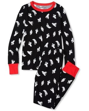 Lands' End Kids Long Sleeve Top And Bottom Snug Fit Pajama Set - Red