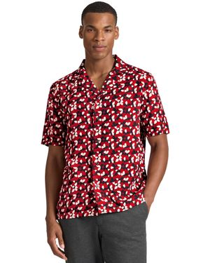Ted Baker Warwick Floral-print Short-sleeve Classic-fit Camp Shirt - Red