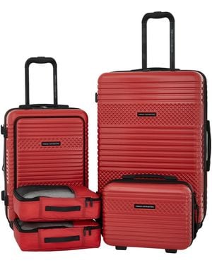 French Connection Mersai 5-piece Hardside luggage Set - Red
