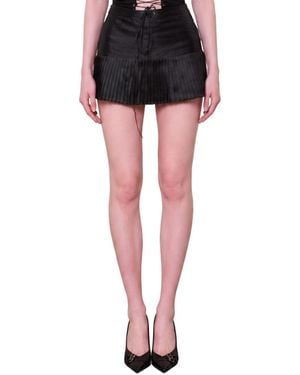 Pcfg The Party Edit Belted Pleated Mini Skirt - Black