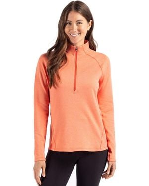 Cutter & Buck Peshastin Fleece Recycled Half Zip Pullover - Orange