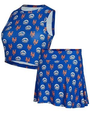 Concepts Sport 2-pack New York Mets Knit Tank Top And Skort Set - Blue